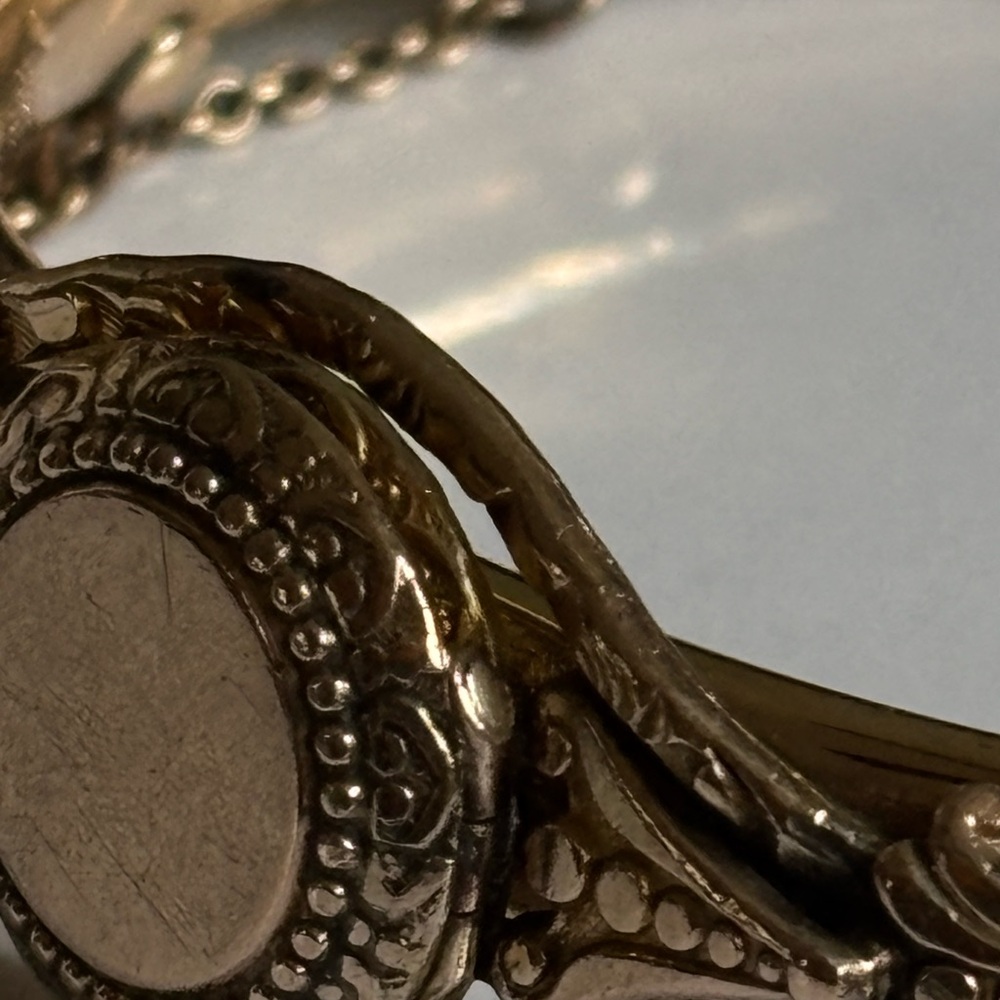 Unique Vintage Austin&Stones Gold filled- plated Hinged Bangle Bracelet  1907ss - Picture 6 of 14